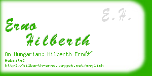 erno hilberth business card